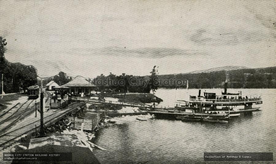 Postcard: Steamers at Lake Sunapee Station, Newbury, N.H.